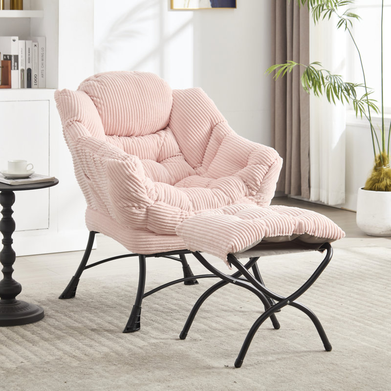 Rose, fauteuil paresseux avec, ergonomique, confortable, housse de flanelle douce pour l'extérieur, stable, salle de jeux