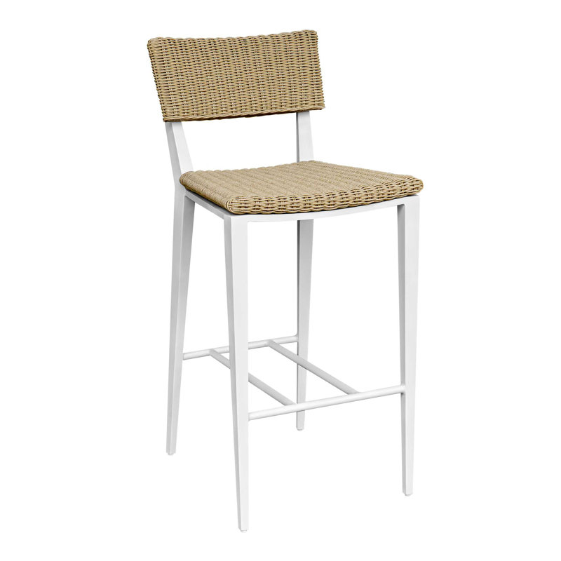Tabouret de comptoir Milbrandt, Tanné, 31.1", Blanc