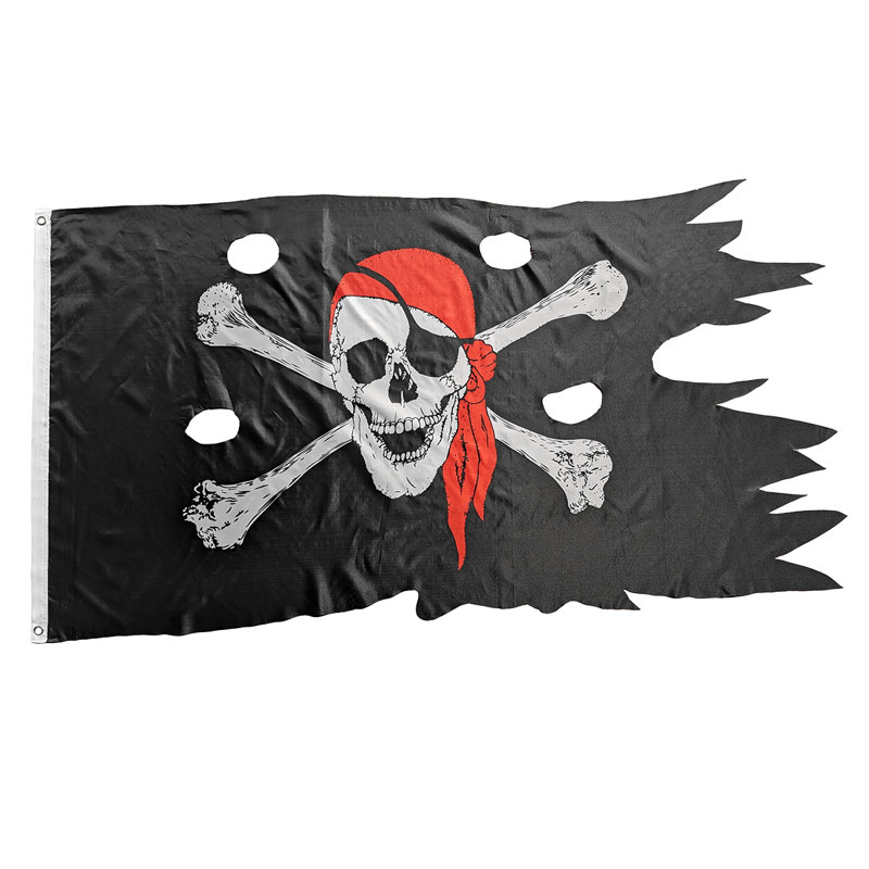 Skull Crossbones Jolly Roger Tattered Battle Garden Flag Halloween Pirate Decor Skull Crossbones Jolly Roger Tattered Battle Garden Flag Halloween Pirate Decor