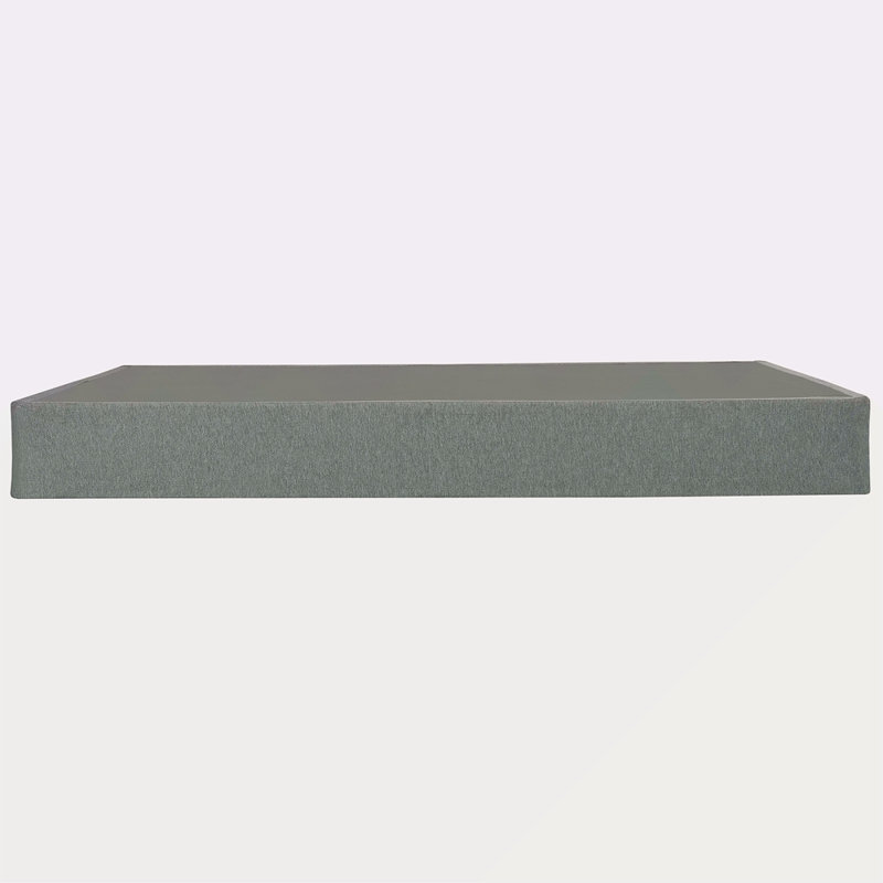 Pliable 9 po Base de lit en métal avec matelas, sommier sommier simple, gris