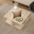 Round To Square Block Modular Coffee Table  Rattan With Storage 4 Piece