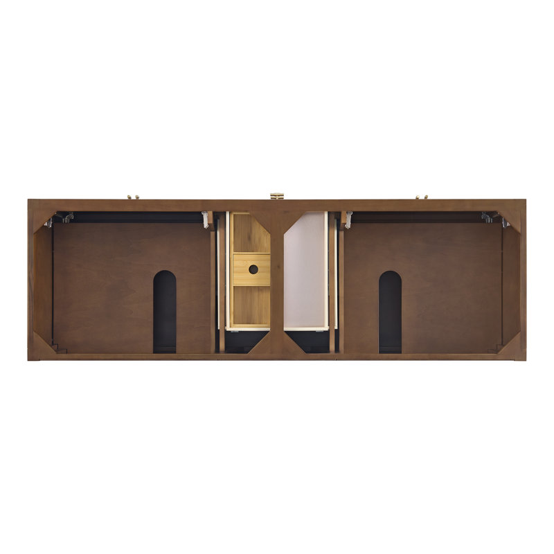 Myrrin 72'' W Double Bathroom Vanity Base, Brown
