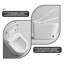 10" Rough-In Non-Electric Household Toilet with Foot Kick Auto Lid, Auto Flush Upon Leaving & Foam Shield, Powered by External Power Bank, No Wall Power Required