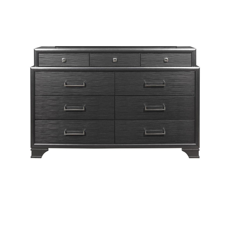 Commode 9 tiroirs Adebayo, Gris