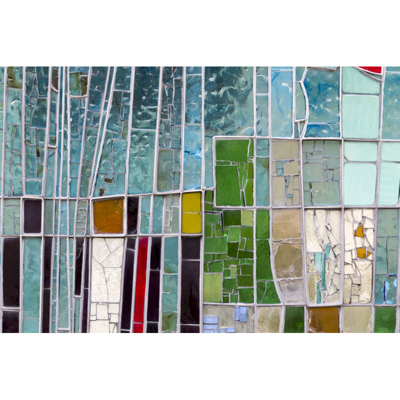 Stained Colourful Window - Wrapped Canvas Print, 20cm H x 30cm W