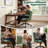 Tufted Button Double Layer Padding Faux Leather Swivel Office Chair-180711433