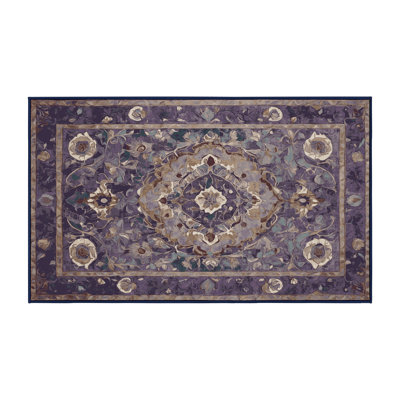 Tapis mauve lavable à la machine