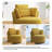 Niama Upholstered Swivel Lounge Armchair With Pillows-1154833262