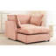 Chenille rembourrée rose avec siège mobile de 39,8 po, coussins latéraux confortables, convient aux coussins de confort de salon, aux petites pièces-1422498359