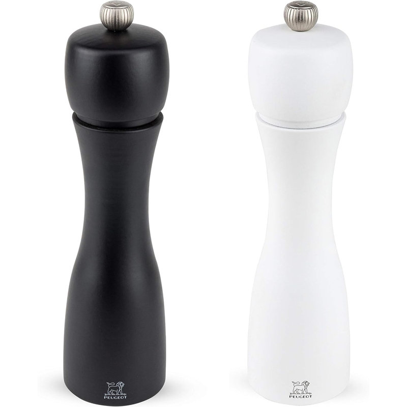 Tahiti Duo Salt and Pepper Grinder Set, 8" H x 2" W x 2" D