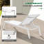 Outdoor 2-piece PVC-Coated Polyester Deckchair Set With 6-level Adjustment