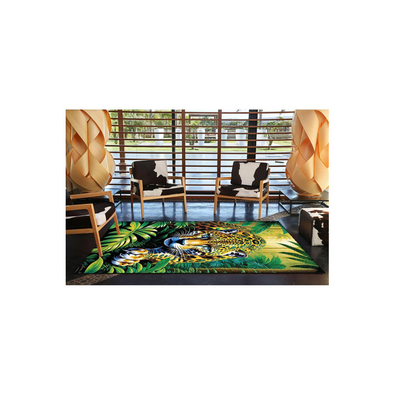Tapis décoratif tissé à la machine, Sous-tapis rectangulaire de 3 pi 3 po x 4 pi 11 po