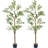 Artificial Tree With Flower Pot Lifelike Fake Tree Suitable For Indoor And Outdoor Decoration(Set Of 2)-771645035