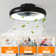  Flush Mount Ceiling Fan With Remote And Light, Black, Bladeless Ceiling Fan