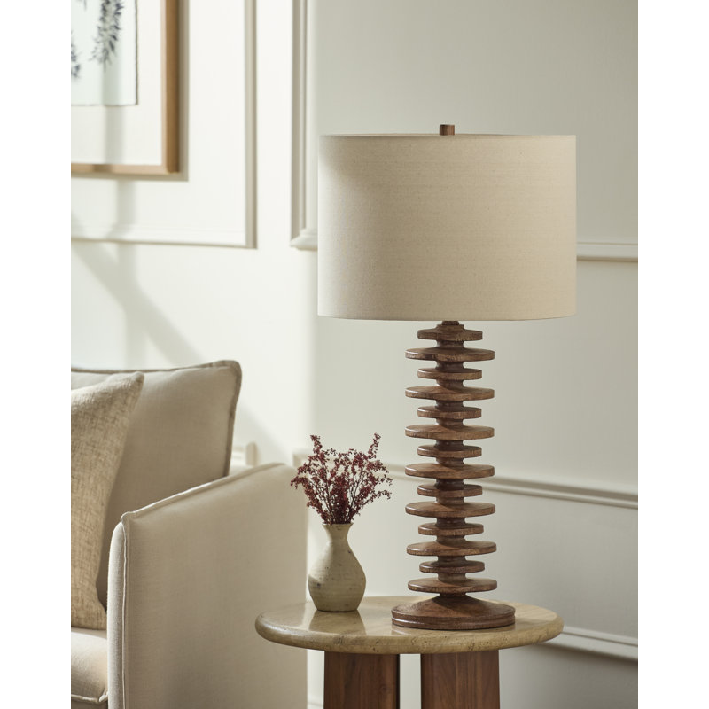 Eliseo Table Lamp, Tan, Brown