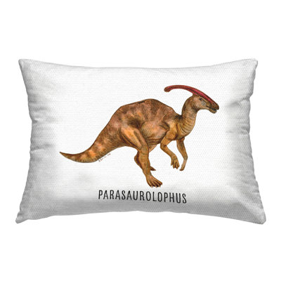 Coussin d'extérieur imprimé Stupell Industries Parasaurolophus Dinosaur Design par Brett Blumenthal