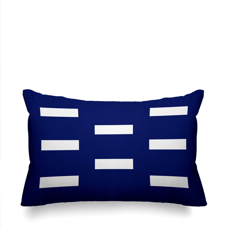 Coussin décoratif intérieur / extérieur Luella, Bleu marine
