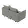 61" Square Arm Modular Loveseat with Storage Space