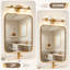 Applique murale dorée à 3 lumières (46 cm), style moderne, antirouille, avec éclairage réversible (haut/bas) pour salle de bain, chambre ou salon. Ampoules non incluses.
