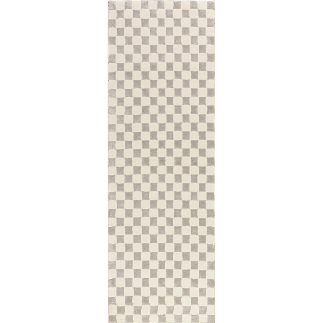 Alaiya Checkered Machine Washable Area Rug Latitude Run® Rug 