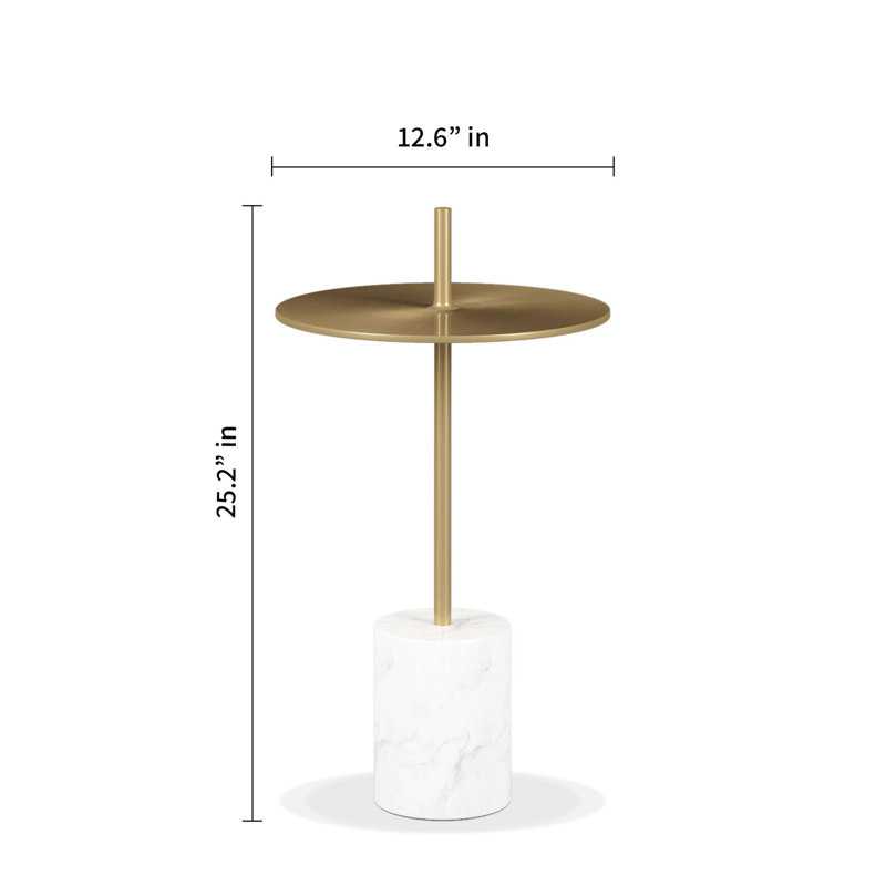 Table d'appoint avec poignée Poke, or