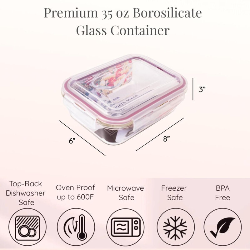 Damonie 35oz. Glass Food Storage Container