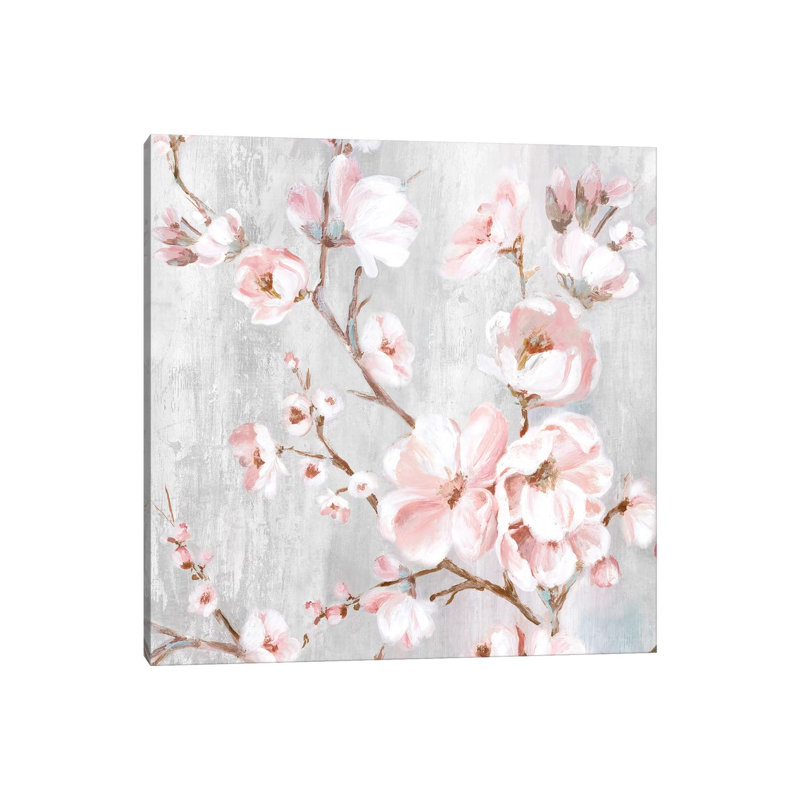 Spring Cherry Blossoms III by Eva Watts - Painting on Canvas, Wrapped Canvas, 66.04 cm H x 66.04 cm W x 1.91 cm D