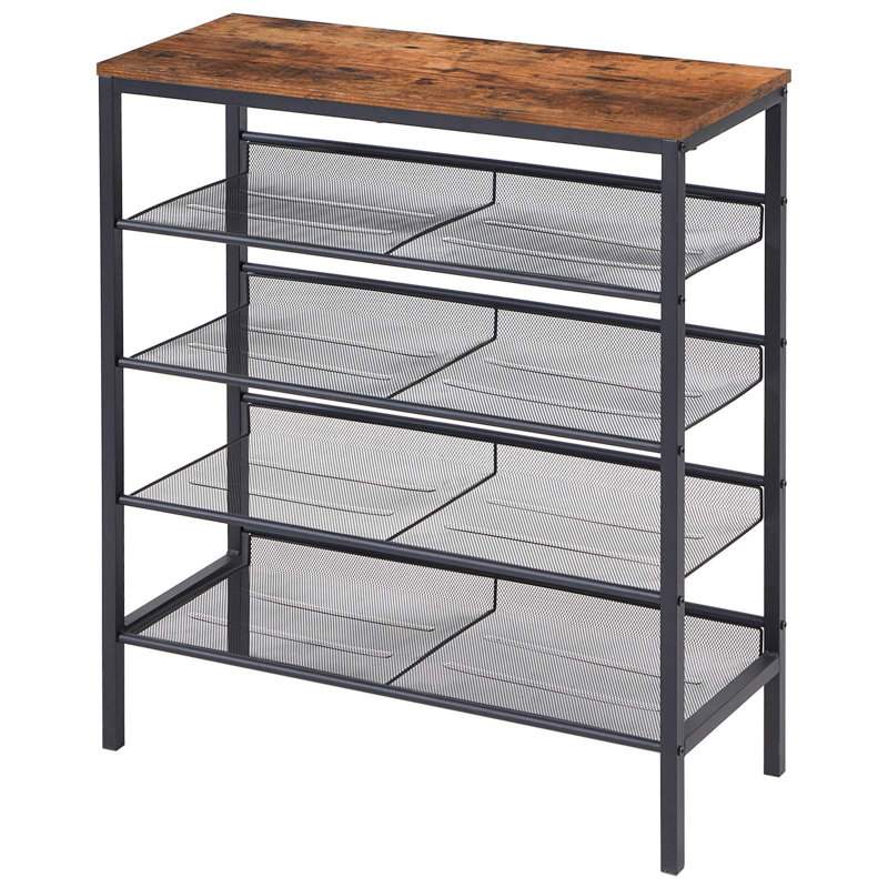 16 Pair Shoe Rack, Brown