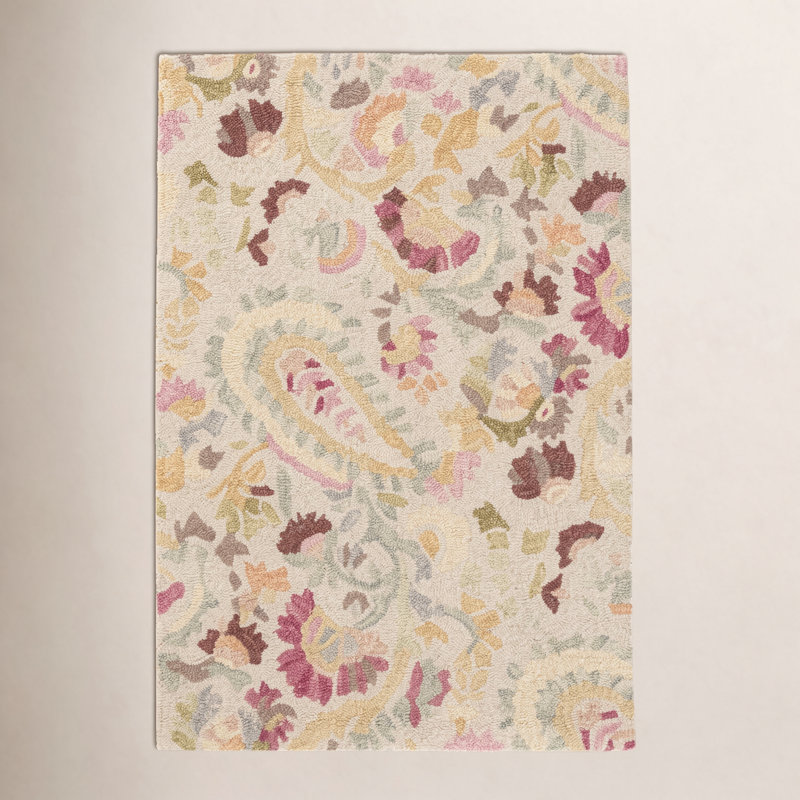Tapis en laine crocheté à la main Ines, Rectangle 3 pi x 5 pi