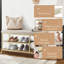 Banc de rangement pour chaussures en bois d'ingénierie multi-tailles facile à nettoyer Rangement polyvalent pour hall d'entrée