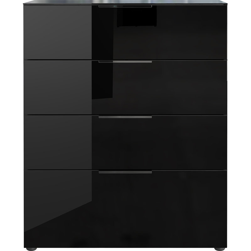 Abbygail 83cm W 4 - Drawer Chest of Drawers, Black