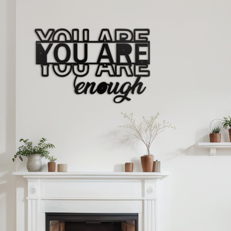 Wall Decor on Metal, 12" H x 16" W x 0.05" D, Black