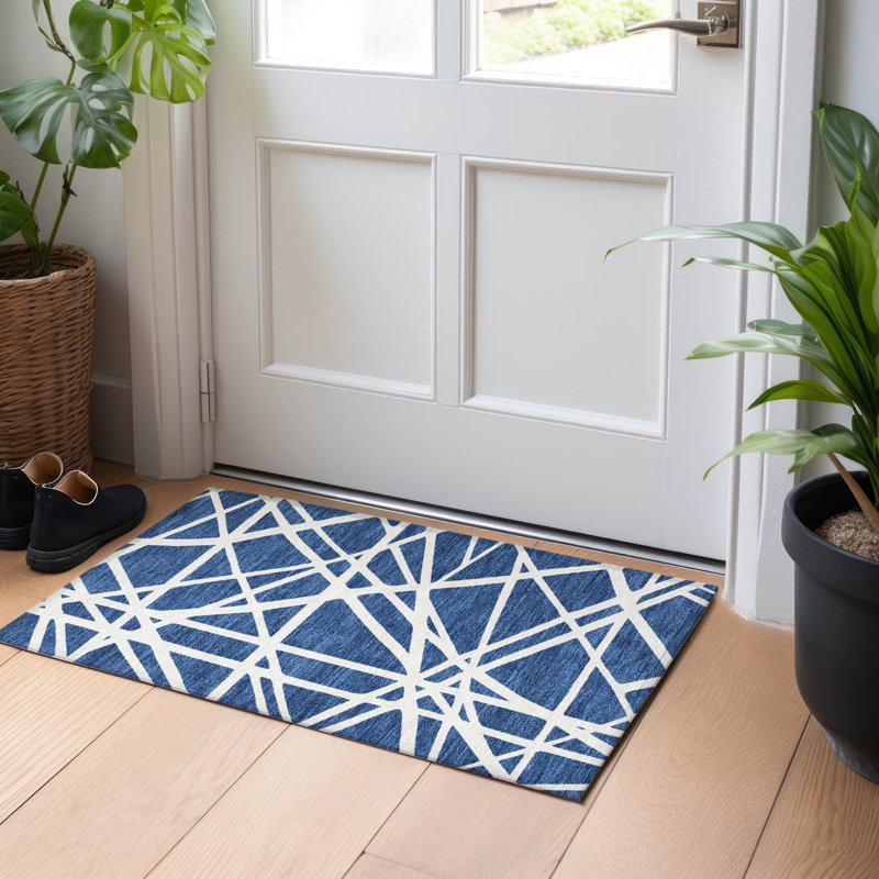 Machine Washable Indoor/Outdoor Chayden ACN1040 Rug, Rectangle 1'8" x 2'6"