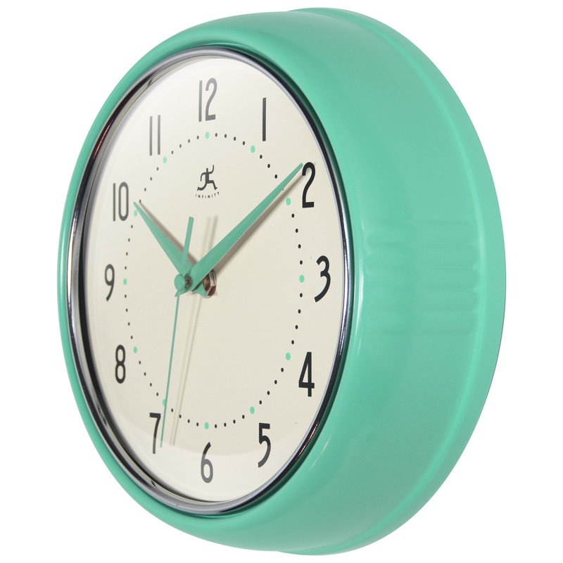 Horloge murale Desdra, Vert menthe, Petit