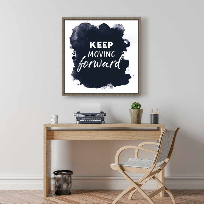Keep Moving Forward Minimalist Framed Canvas | Home Decor