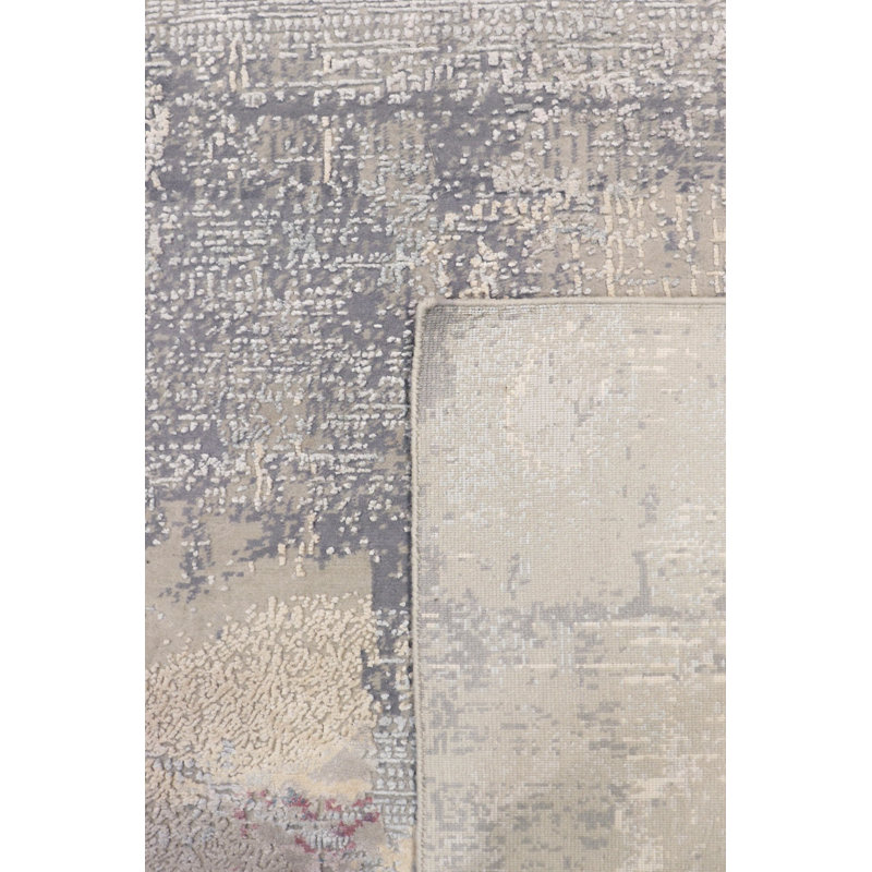 Modern Hand Knotted Abstract Indoor Rug, Rectangle 12'4" x 15'5"
