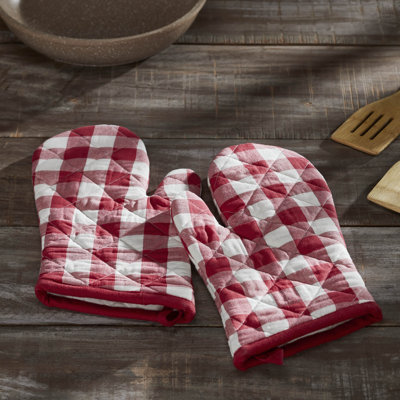 Annie Buffalo Check VHC Brands Annie 100% Cotton Oven Mitt Set