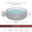 SaluSpa Plastic Round Inflatable Hot Tub in Grey
