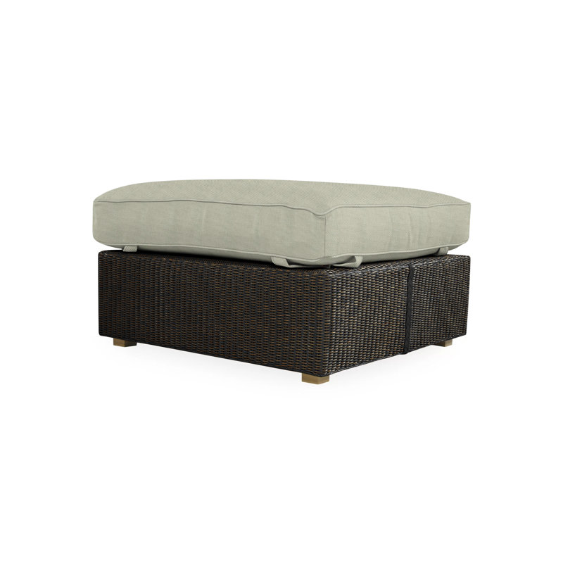 Hamptons Outdoor Ottoman, Cottage Pepper, Mink