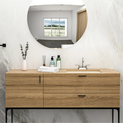 Lavabo de salle de bain rectangulaire blanc 21,5 "x 15" encastré avec trop-plein - style moderne épuré, teinté, pour divers endroits Design contemporain en céramique, plusieurs espaces
