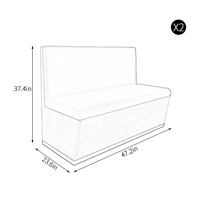 Banc de rangement Simple Hotel, Café