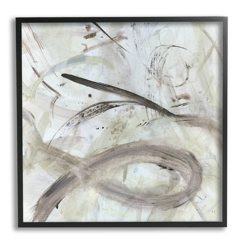 Abstrait, formes fluides, art giclée par Susan Jill, Giclée encadrée noir minuit, H 12 po x l 12 po x P 1,5 po