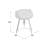 Wyble Metal Compass Side End Accent Table with Clock and Clear Glass Top-1097518863-1097518862
