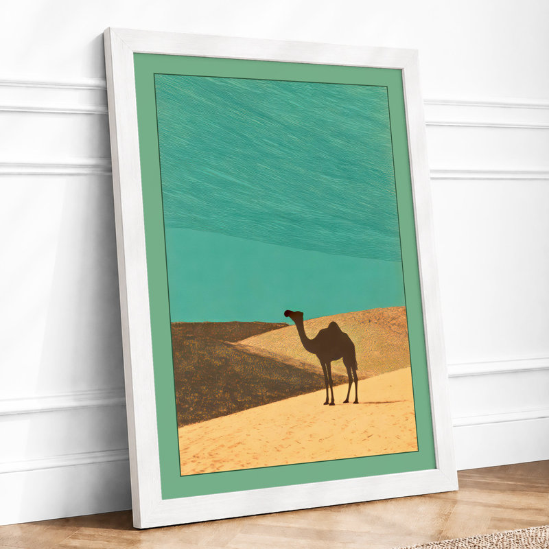 Desert Solitude Minimalist - Print, A1 - 84.1 x 59.4 cm, White