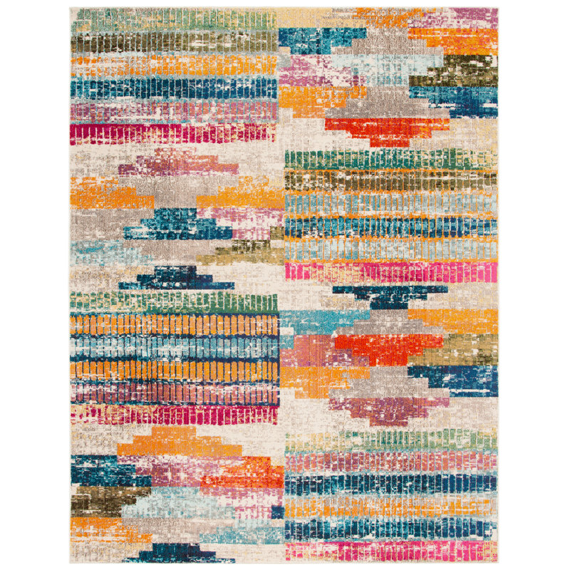 Felty Abstract Area Rug, Rectangle 10' x 14'