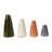 Conical Stoneware Bud Vases in Crackle Glaze Olive/ Tones-1521431701