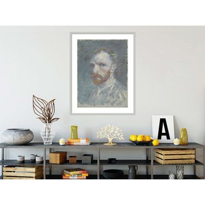 Autoportrait par Vincent van Gogh, impression par estampe numérique encadrée
