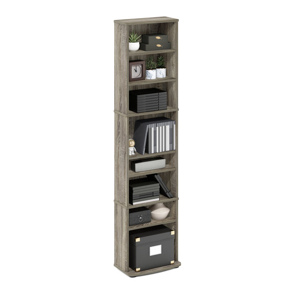 Danya Weathered Oak Finish Wide Column Wall Shelf, 57% OFF