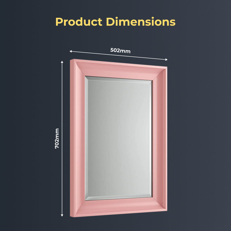 Mirror Cabinets 500mm W 700mm H Wall Mounted Required Framed Medicine Cabinet Mirror Fixed, Red 