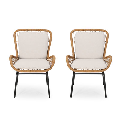 Backyard - Iron Frame And Plastic For Comfort Open Recliner Chairs Modern Relaxation Outdoor Spaces
